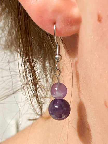 Boucles d'oreilles en Améthyste