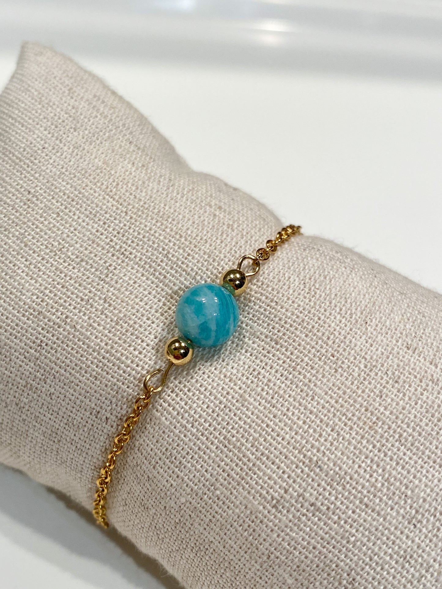 Bracelet  Amazonite "Uni perle"